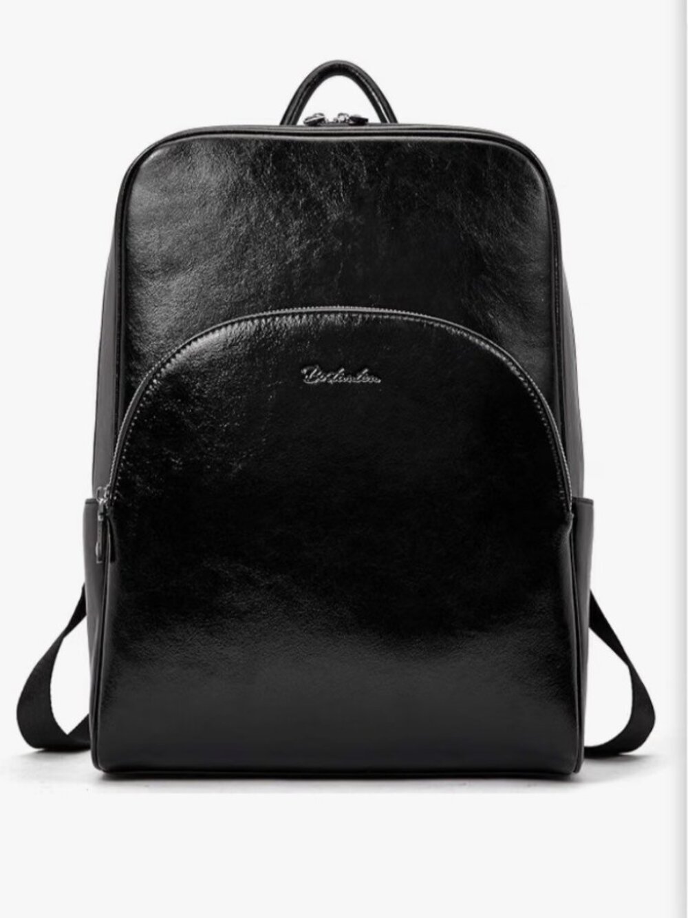 Bostanten Black Genuine Leather Backpack travel-laptop bag (NWOT)